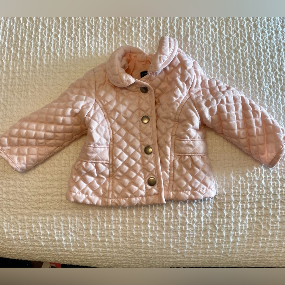 Girls light pink quilted Gap Jacket